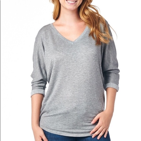 Draped Soft Grey T-shirt NWOT - Picture 5 of 7